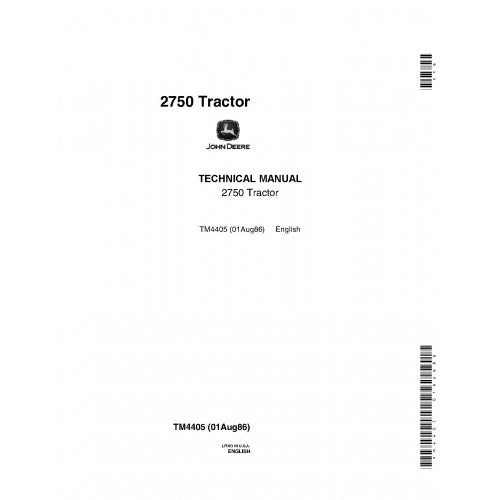 TM4405 John Deere 2750 Tractors Pdf Repair Service Technical Manual