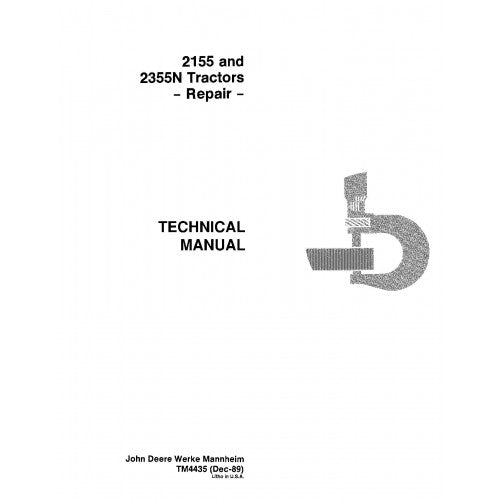 TM4435 John Deere 2155 and 2355N Tractors Pdf Repair Service Technical Manual
