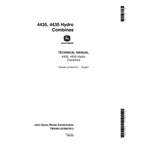 TM4464 John Deere 4435 and 4435 Hydro Combines Pdf Technical Service Manual