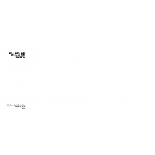 TM4505 John Deere 2054, 2056, 2058, 2064 and 2066 Combines Pdf Technical Service Manual