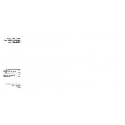 TM4616 John Deere 2254, 2256, 2258, 2264, 2266 and 2266 EXTRA Combines Pdf Technical Service Manual