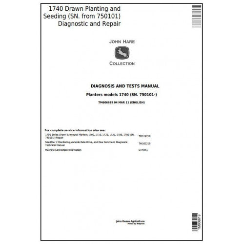 TM606619 John Deere 1740 Drawn Planter Pdf Diagnosis and Tests Service Manual