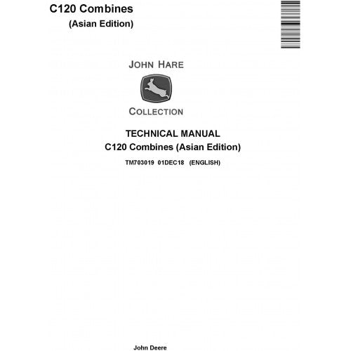 TM703019 John Deere C120 Combine Pdf Technical Service Manual