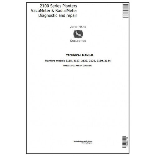 TM803719 John Deere 2115, 2117, 2122, 2126, 2130, 2134 Planter Pdf Technical Service Manual