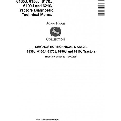 TM804819 John Deere 6135J, 6150J, 6170J, 6190J, 6210J Tractor Pdf Diagnostic Technical Manual