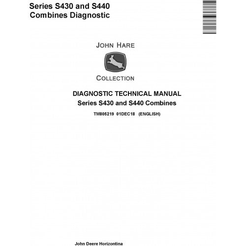 TM805219 John Deere S430 and S440 Combines Pdf Diagnostic Technical Manual
