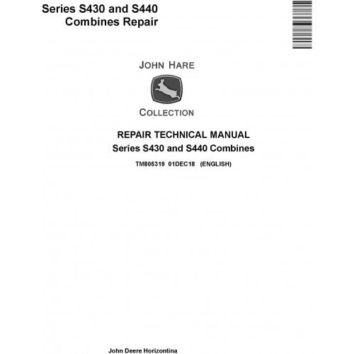TM805319 John Deere S430 and S440 Combines Pdf Technical Service Manual